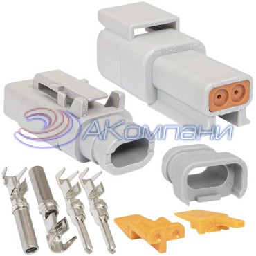 Комплект разъёмов, 48В, 2 конт., IP68 DTM04-2P-E007 21/11 RUICHI