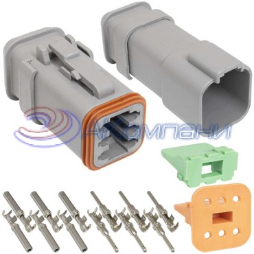 Комплект разъёмов, 48В, 6 конт., IP68 DT04-6P-E008 21/11 RUICHI