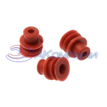 Уплотнитель разъёма, WIRE SEAL 1.5*6 мм красный, 12/ 24 (DC) В WIRE SEAL 1.5*6mm red RUICHI