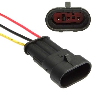 Разъём, DJ7031-1.5-11 (18AWG 200 мм), 12/ 24 (DC) В DJ7031-1.5-11 (18AWG 200mm) RUICHI