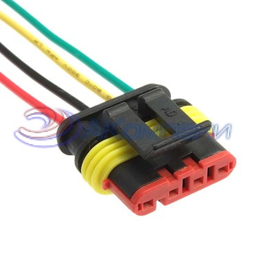 Разъём, DJ7041-1.5-21 (18AWG 200 мм), 12/ 24 (DC) В DJ7041-1.5-21 (18AWG 200mm) RUICHI