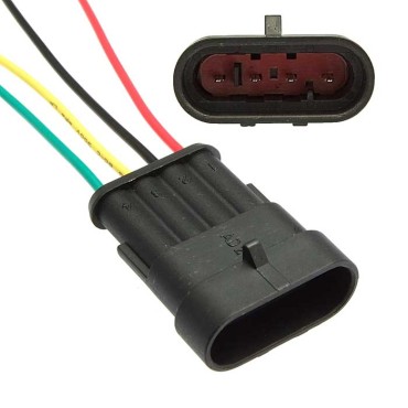 Разъём, DJ7041-1.5-11 (18AWG 200 мм), 12/ 24 (DC) В DJ7041-1.5-11 (18AWG 200mm) RUICHI