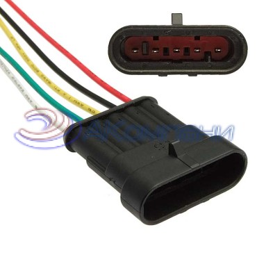 Разъём, DJ7051-1..5-11 (18AWG 200 мм), 12/ 24 (DC) В DJ7051-1..5-11 (18AWG 200mm) RUICHI