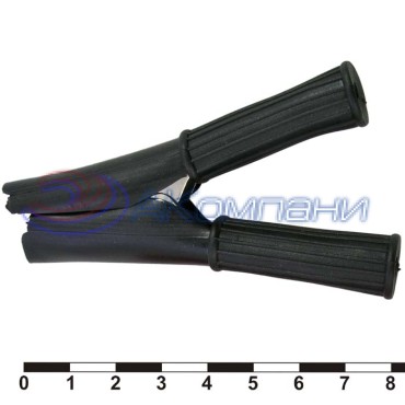 Зажим-крокодил RUICHI 8-0040 изолированный, 17.9 мм, 30 А, черный