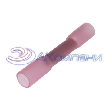 Гильза соединительная для кабеля с термоусадкой RUICHI BHT1 HST, 19 А, 22-16 AWG, медь луженая, красная