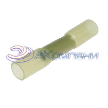 Гильза соединительная для кабеля с термоусадкой RUICHI BHT5 HST, 48 А, 12-10 AWG, медь луженая, желтая