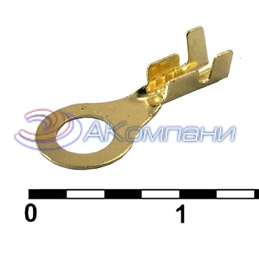 Наконечник кольцевой неизолированный RUICHI DJ431-4A, 0,5…0,8 мм2, латунь H65Y