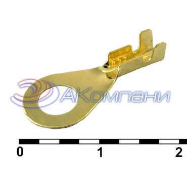 Наконечник кольцевой неизолированный RUICHI DJ431-5A.B.C.D, 1,0-1,5 мм2, латунь