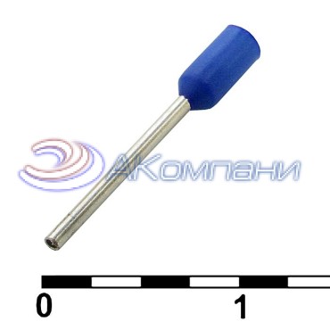 Наконечник на кабель RUICHI DN00208, синий, 0.75x8 мм, 0.25 мм2