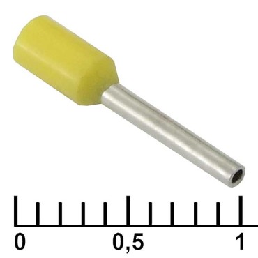 Наконечник на кабель RUICHI DN00308,  yellow (0.8x8mm)