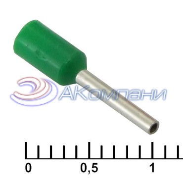 Наконечник на кабель RUICHI DN00508, зелёный, 1x8 мм, 0.5 мм2