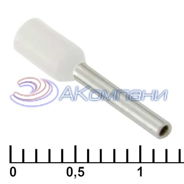 Наконечник на кабель RUICHI DN00710, 1.2x10 мм, белый