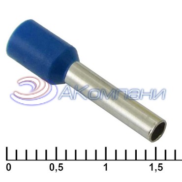 Наконечник на кабель RUICHI DN02512, синий, 2.2x12 мм, 2.5 мм2