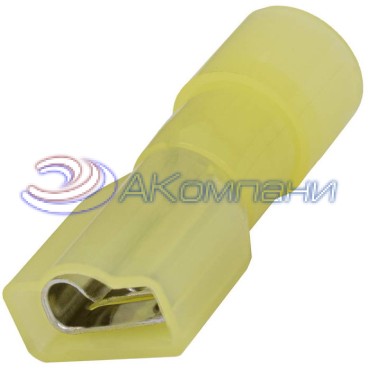Клемма ножевая изолированная RUICHI FDFNY5.5-250, жёлтая