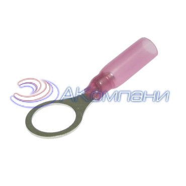 Наконечник кольцевой изолированный RUICHI RV1.25-10 HST, 19 А, 22-18 AWG, красный, латунь луженая