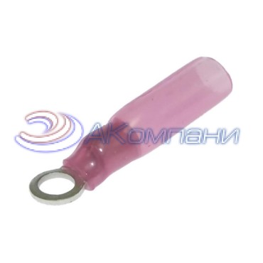 Наконечник кольцевой изолированный RUICHI RV1.25-3.5 HST, 19 А, 22-18 AWG, красный, латунь луженая