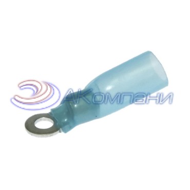 Наконечник кольцевой изолированный RUICHI RV2-3 HST, 19 А, 16-14 AWG, синий, латунь луженая