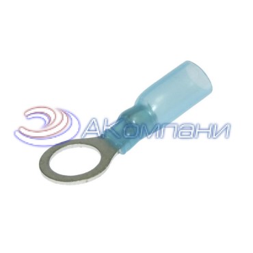 Наконечник кольцевой изолированный RUICHI RV2-8 HST, 27 А, 16-14 AWG, синий, латунь луженая