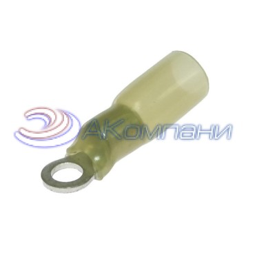 Наконечник кольцевой изолированный RUICHI RV5.5-4 HST, 19 А, 12-10 AWG, желтый, латунь луженая