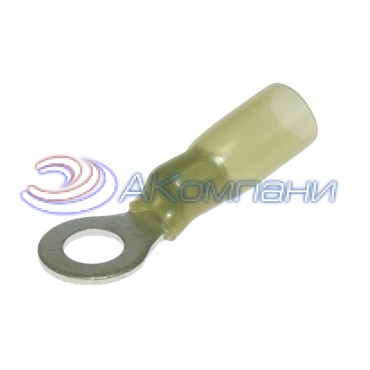 Наконечник кольцевой изолированный RUICHI RV5.5-6 HST, 48 А, 12-10 AWG, желтый, латунь луженая