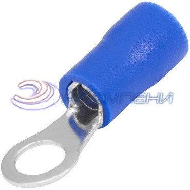 Наконечник кольцевой изолированный RUICHI RVS2-4, 27 А, 16-14 AWG, синий, латунь луженая