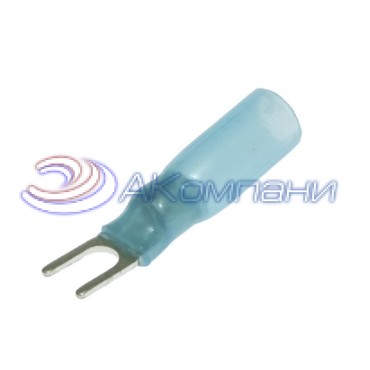 Наконечник кабельный вилочный изолированный RUICHI SV2-3.5 HST, 27 А, 16-14 AWG, синий, латунь луженая