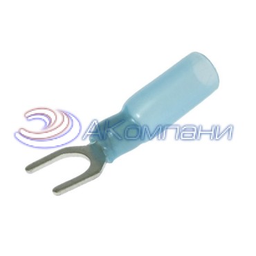 Наконечник кабельный вилочный изолированный RUICHI SV2-6 HST, 27 А, 16-14 AWG, синий, латунь луженая