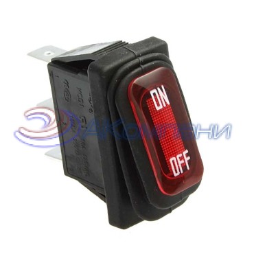 Клавишный переключатель RUICHI SB068, IP65, ON-OFF, 10.5x28.5 мм