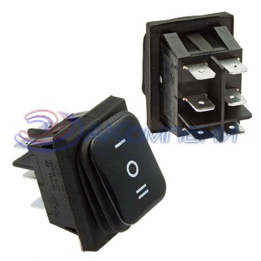Клавишный переключатель RUICHI SB090, IP65, ON-OFF-(ON), 22x30 мм