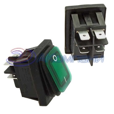 Клавишный переключатель RUICHI SB092-12V, IP65, ON-OFF, 22x30 мм