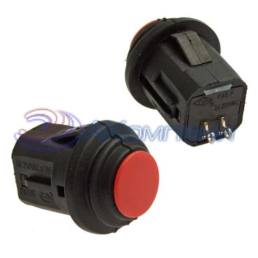 Кнопочный переключатель RUICHI SB570-R, IP65, ON-OFF, 2P, D-14 мм, 3 A, 250 В, 50 мОм, красный