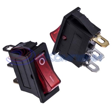 Клавишный переключатель RUICHI KCD3-101N-C3-R/3P, ON-OFF