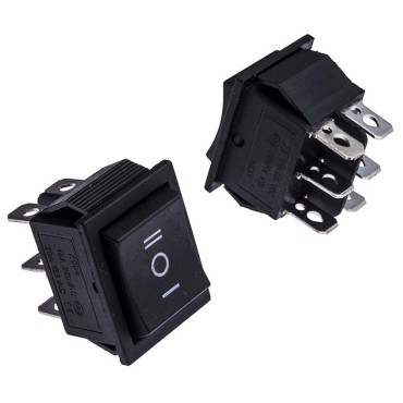 Клавишный переключатель RUICHI KCD4-203-C6-B/6P, ON-OFF-ON