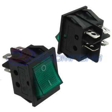 Клавишный переключатель RUICHI KCD4-201N-C3-G/4P, ON-OFF
