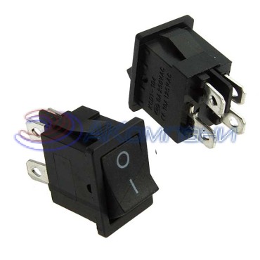 Клавишный переключатель RUICHI KCD1-201-4-C3 B/4P, ON-OFF