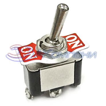 Тумблер двухпозиционный двухполюсный RUICHI KN3(A)-102, 51х16х28 мм, ON-ON, SPDT, 3 А, 250 В, 50 мОм, 3 контакта, под винт