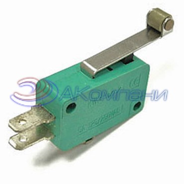 Микропереключатель с планкой и роликом RUICHI MSW-03B, ON-(ON), 3 А, 250 В