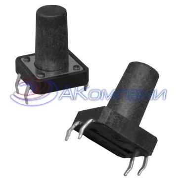 Тактовая кнопка RUICHI KAN1211-1501B, 12x12x15 мм, OFF-(ON), 50 мА, 12 В, 100 мОм