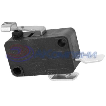 Микропереключатель с угловой планкой RUICHI KW7-01-32, 16х10.5х28 мм, OFF-(ON), SPST 2P, 250 В, 5 А, 30 мОм, -25...+85 °C