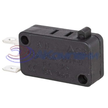 Микропереключатель RUICHI KW7-01-31, 16х10.5х28 мм, ON-(ON), SPST 2P, 250 В, 5 А, 30 мОм, -25...+85 °C