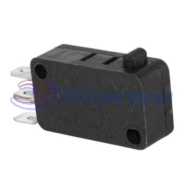 Микропереключатель RUICHI KW3-02-03, 15.9х10.3х22.2 мм, ON-(ON), SPDT 3P, 250 В, 5 А, 30 мОм, -25...+85 °C