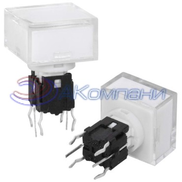 Миниатюрная кнопка RUICHI TS5-6TG-11S, с LED-подсветкой