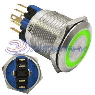 Кнопка антивандальная RUICHI GQ22-11ZE/G/N on-off+off-on
