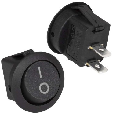 Клавишный переключатель RUICHI RS-101-8C, ON-OFF, черный