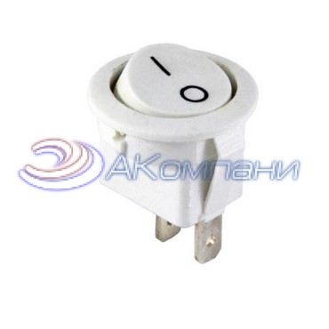 Клавишный переключатель RUICHI KCD5-101-6-C3-W/2P, ON-OFF, 2 контакта, белый
