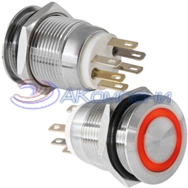 Кнопка антивандальная RUICHI LAS1GQ-11E/R/N on-(off)+off-(on)
