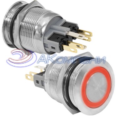 Кнопка антивандальная RUICHI GQ22-11ZE/R/N on-off+off-on