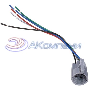 Коннектор для антивандальных кнопок  RUICHI LAS1/GQ19 socket 5 wire, пластик, серый