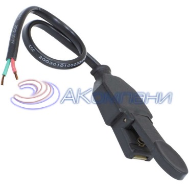 Кнопочный переключатель RUICHI CNV-01-1, без фиксации, 21х25х83 мм, 250 В, длина кабеля 200 мм, корпус пластиковый черный