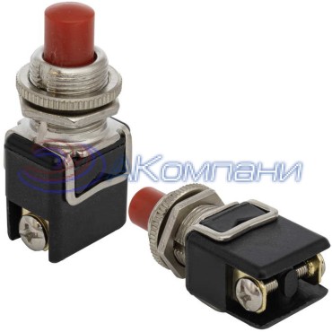 Кнопочный переключатель RUICHI PBS-13B, OFF-(ON), красный